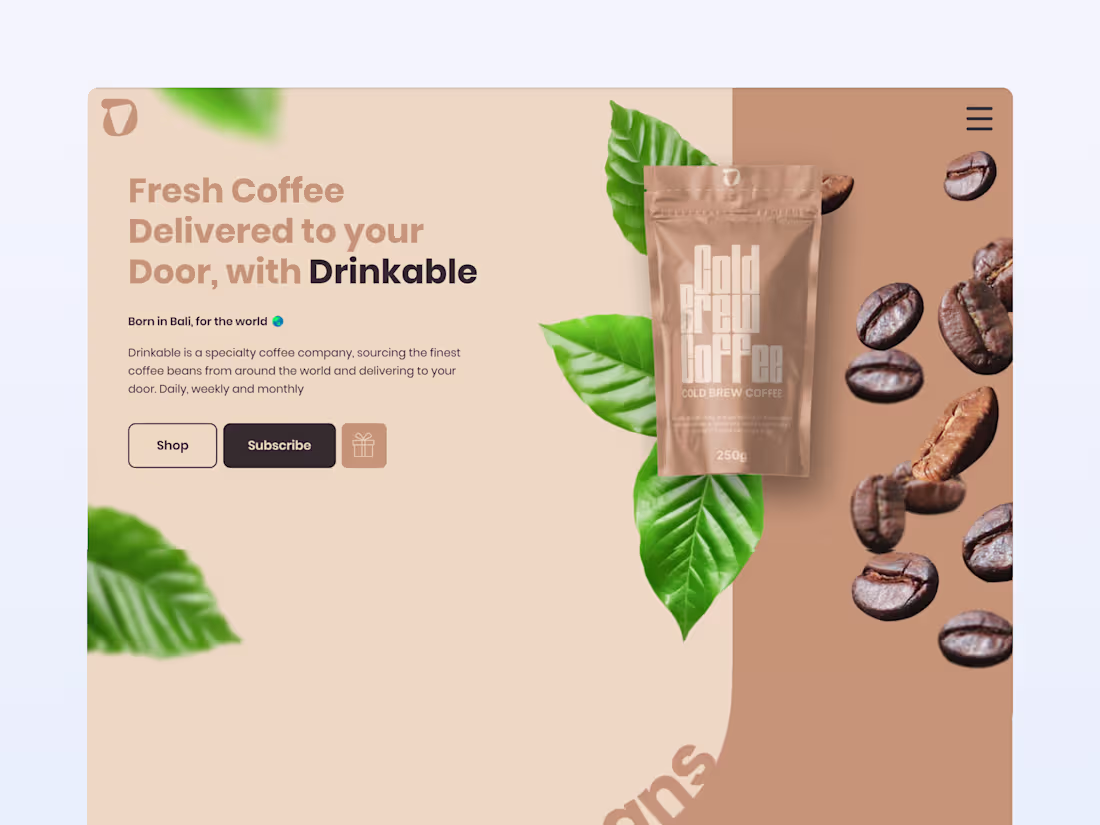 Cover image for Drinkable Coffee Web Experience