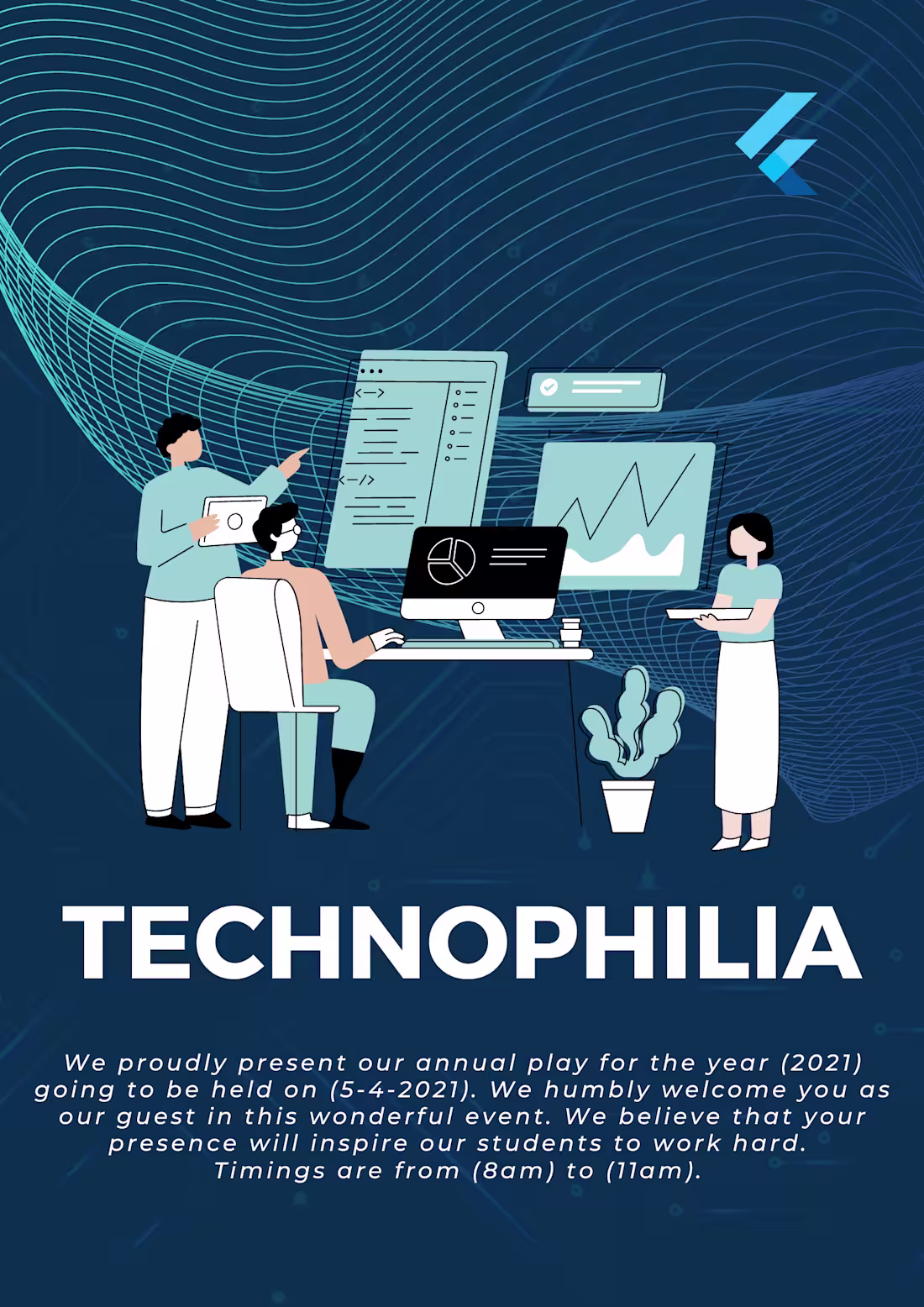 Cover image for School event invitation.