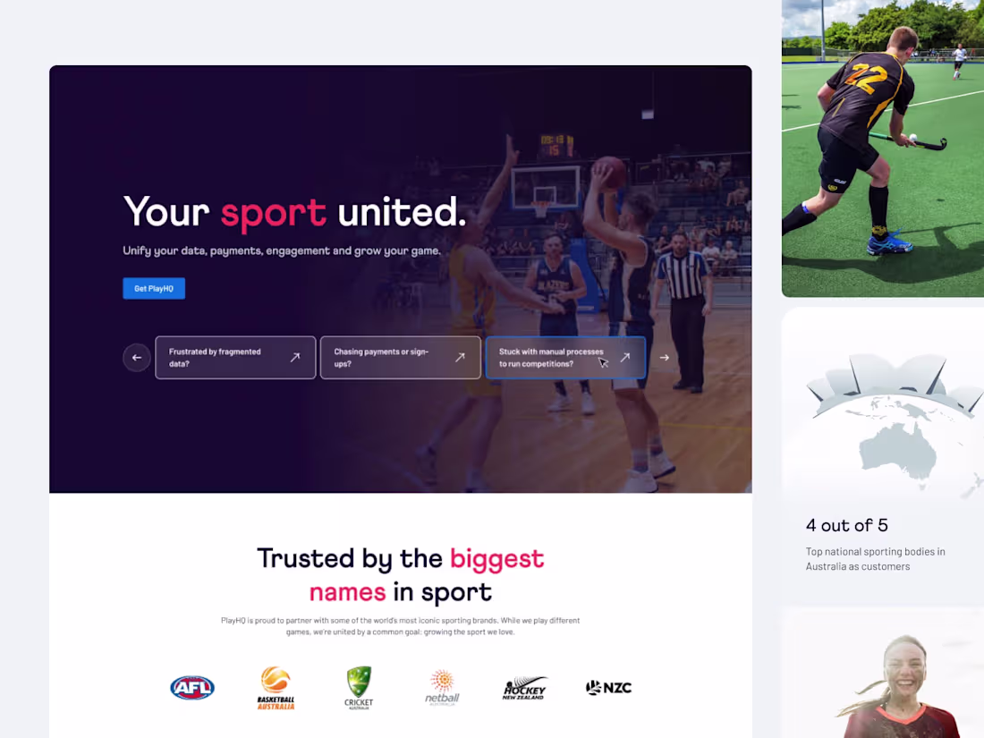 Cover image for Website Redesign for Sports Management Platform