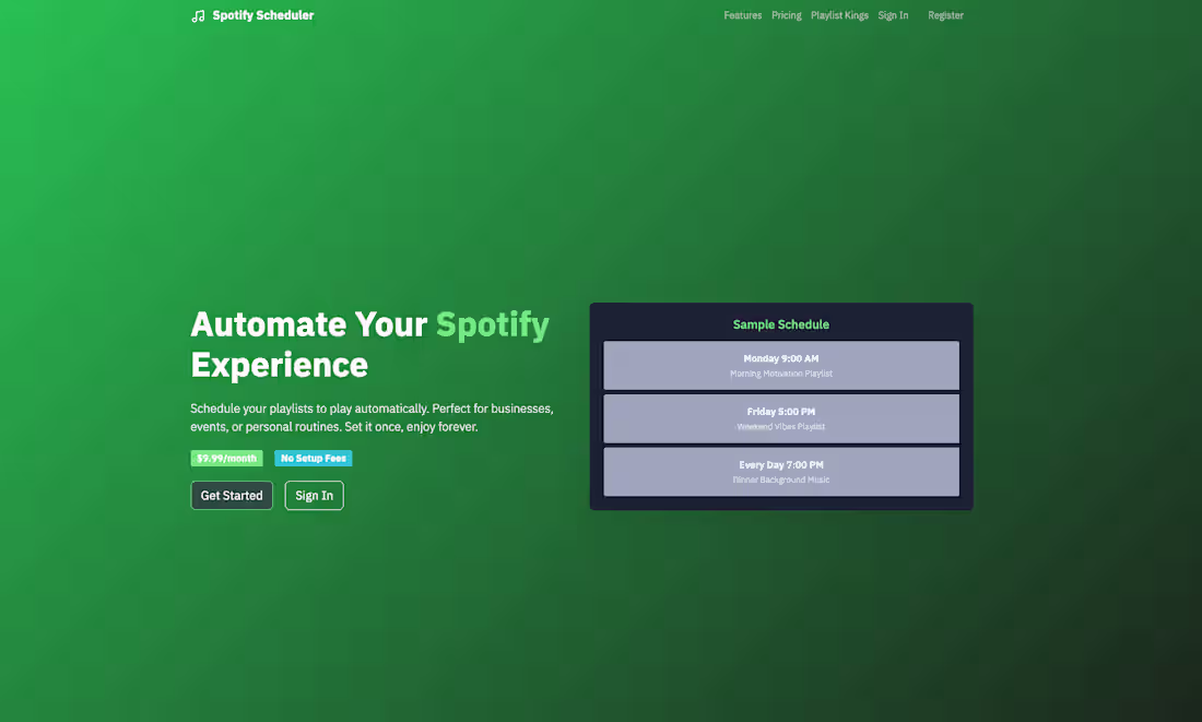 Cover image for Spotify Scheduler Development