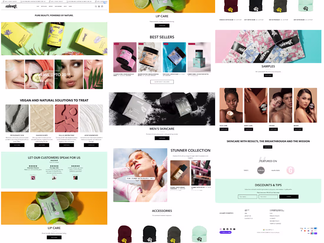 Cover image for Shopify Store Development for Ashanti Cosmetics