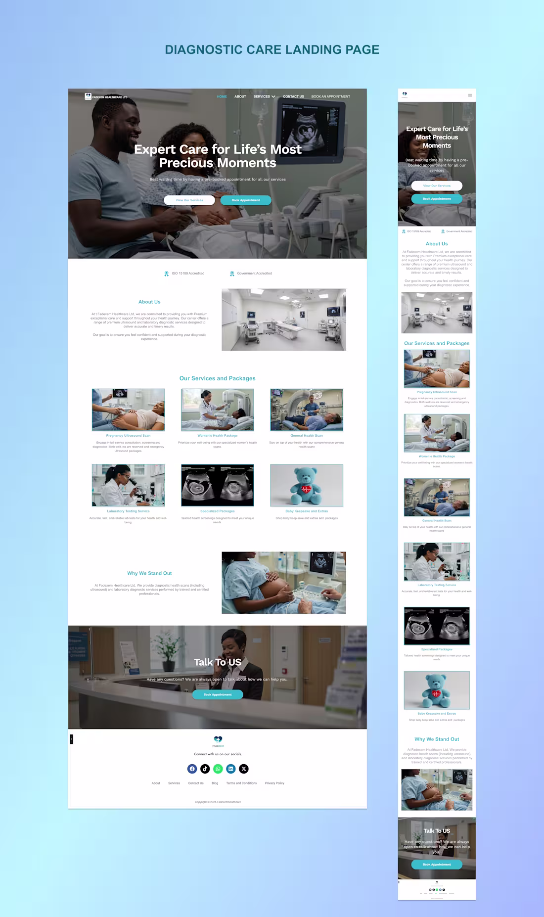 Cover image for DIAGNOSTIC HEALTHCARE LANDING PAGE THAT :ALLOWS USERS TO BOO...