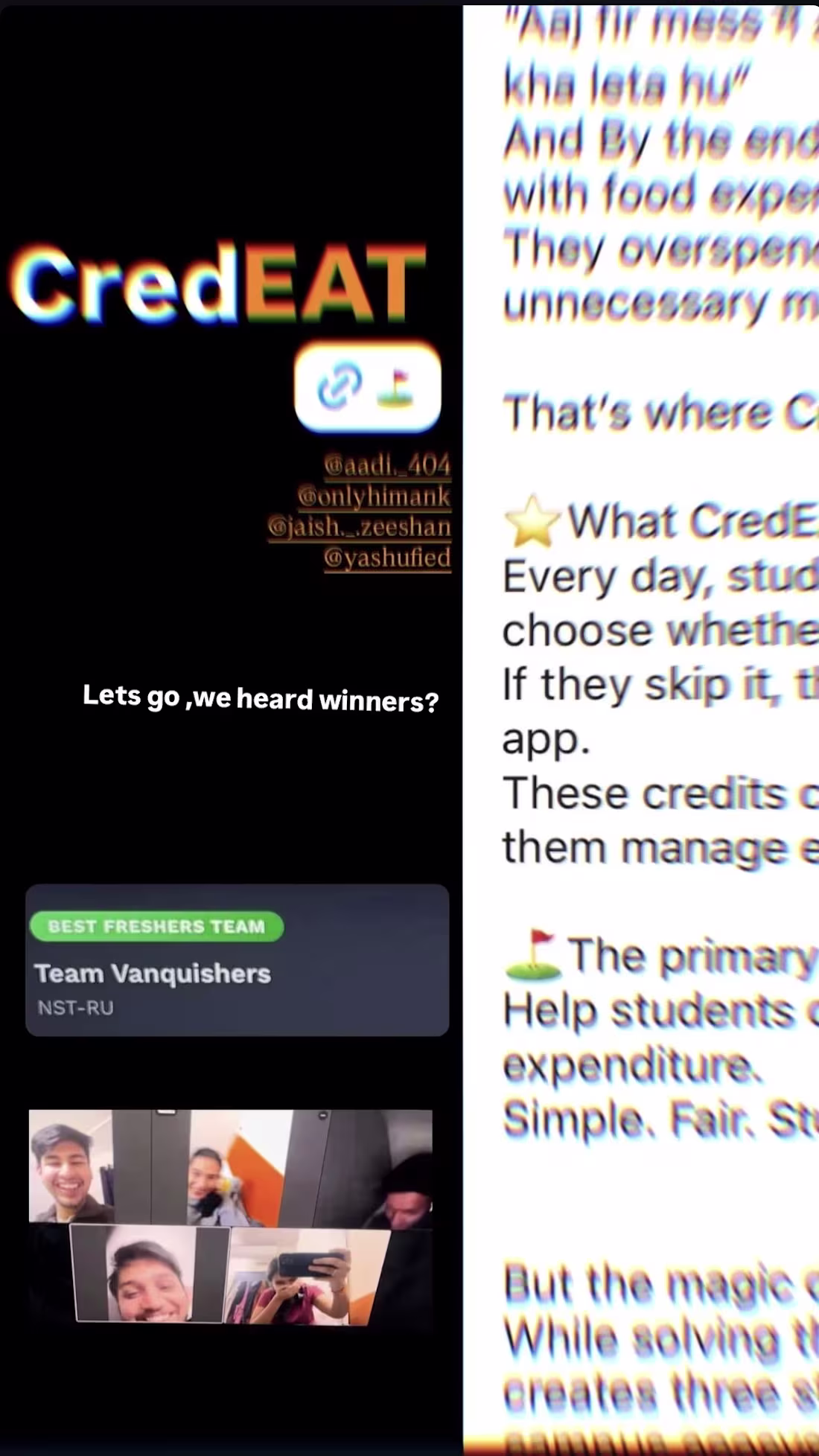 Cover image for Best Freshers Team Win at CONSTRUCT