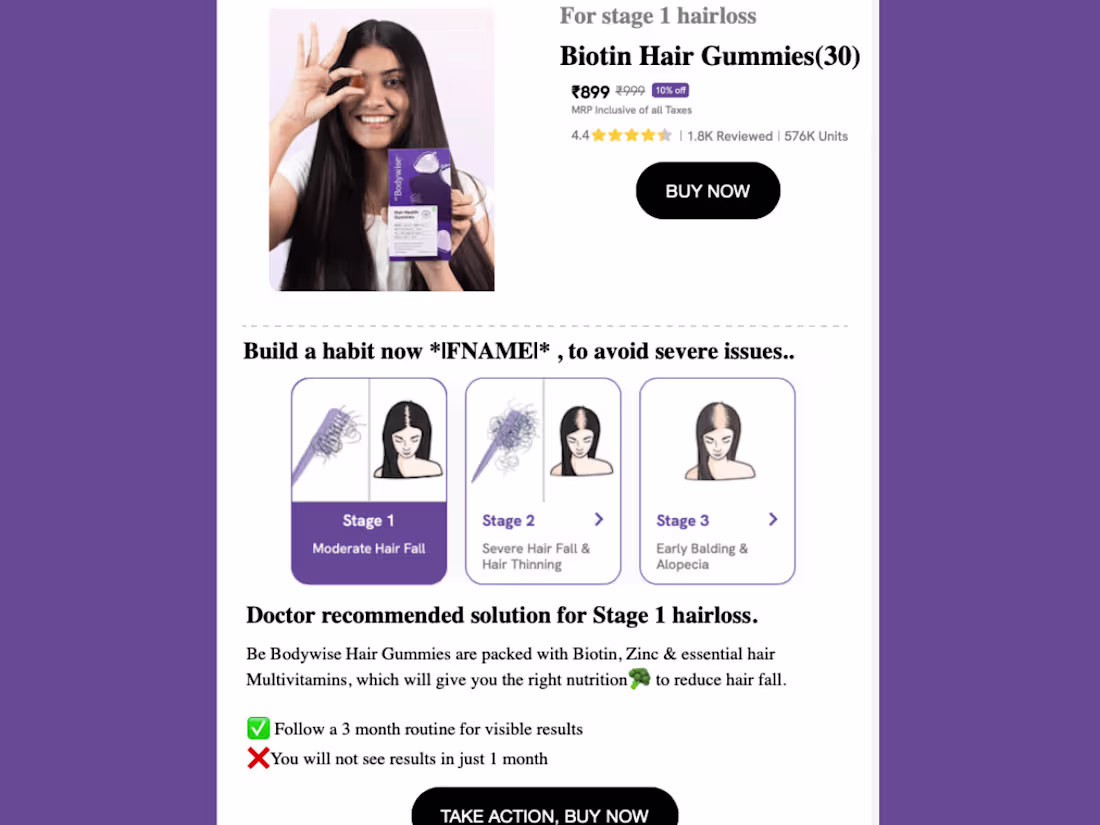 Cover image for Email design for healthcare consumer brand