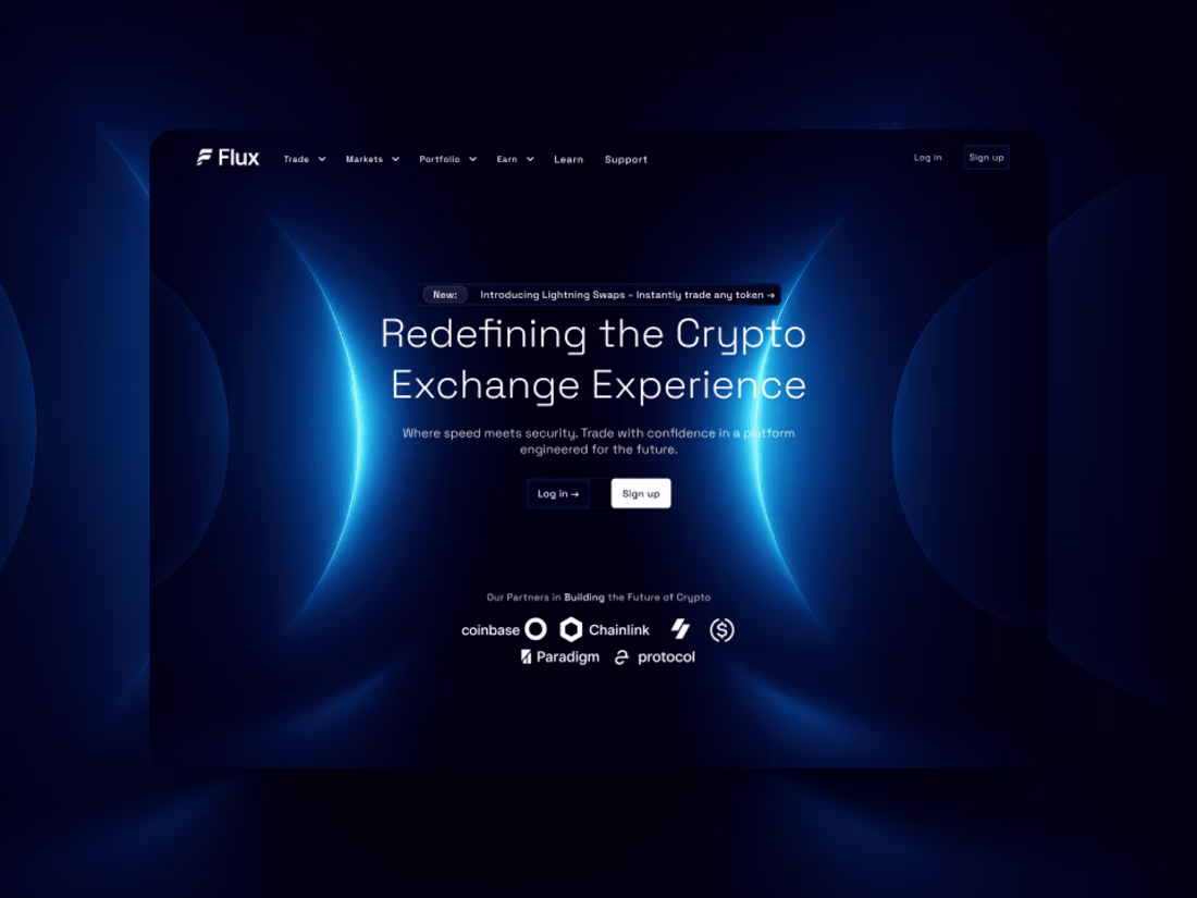 Cover image for Flux – A Futuristic Crypto Exchange UI for the Modern Trader