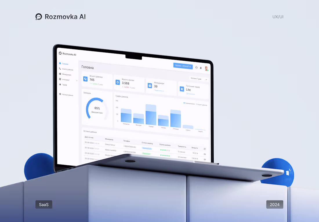 Cover image for Rozmovka AI | Speech analytics CRM