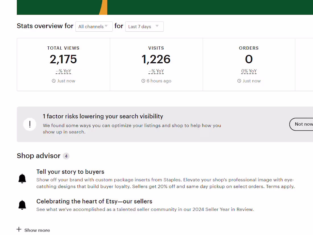 Cover image for Etsy shop setup