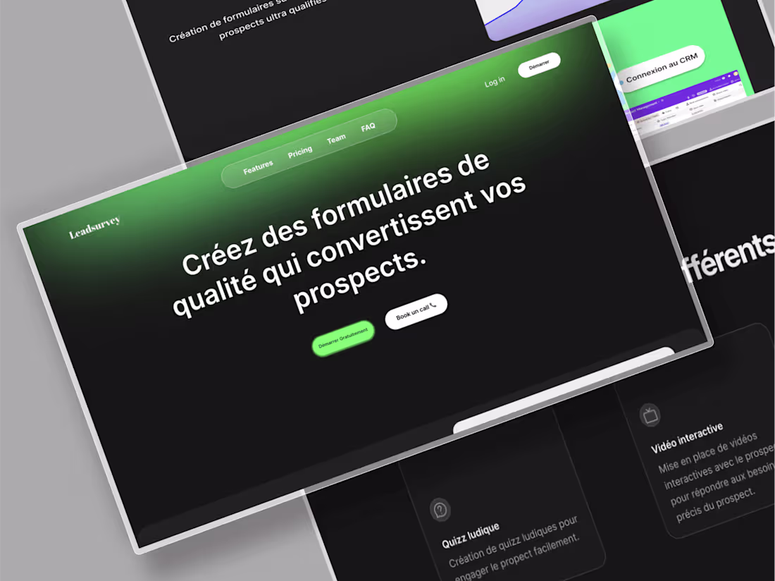 Cover image for Leadsurvey SAAS landing page 