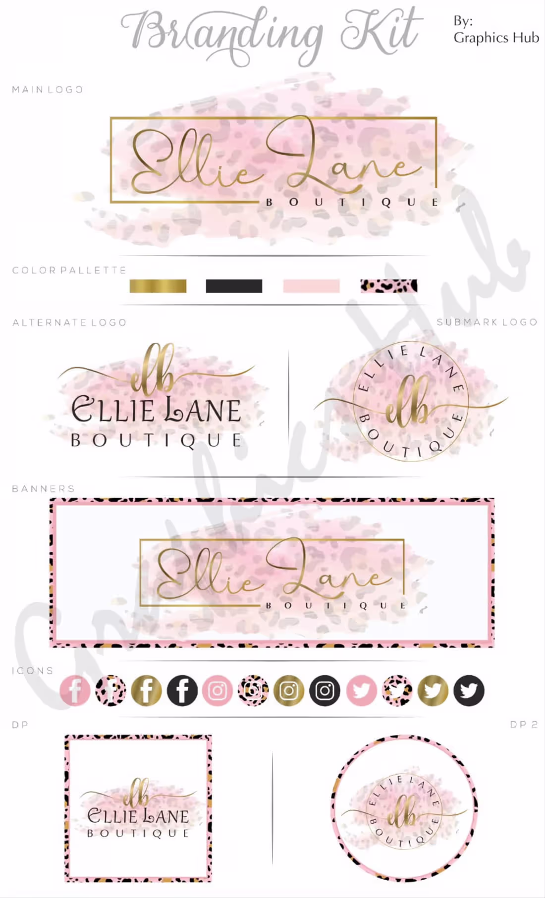 Cover image for Feminine Boutique Branding Kit
A soft,