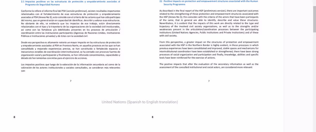 Cover image for  Spanish to English translation