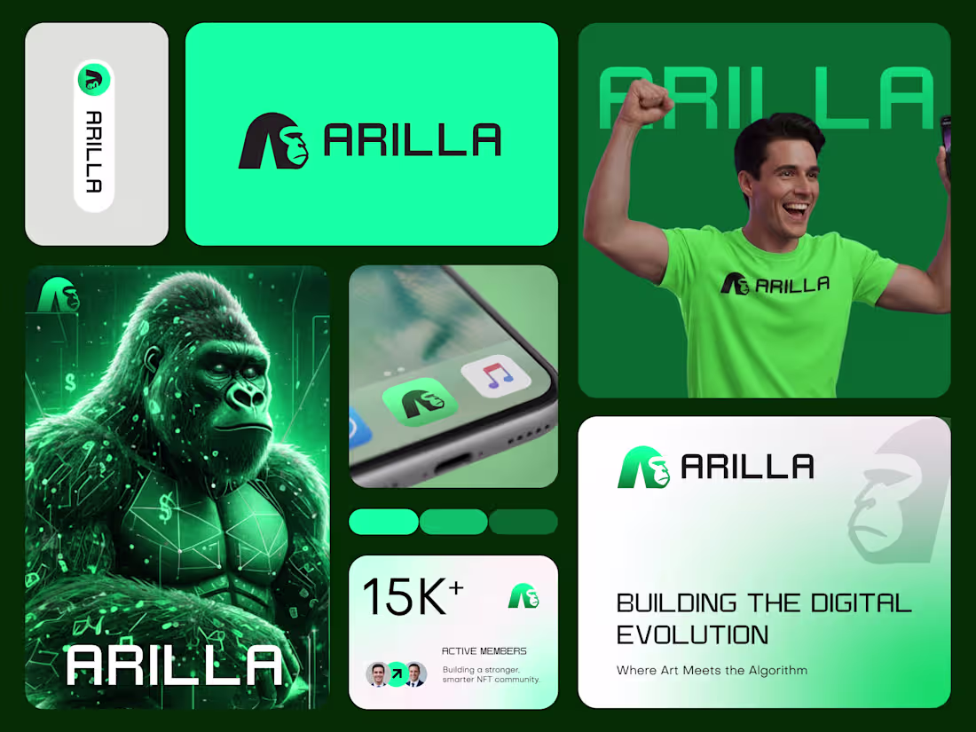 Cover image for Modern, tech, abstract, NFT, futuristic Arilla Logo Design