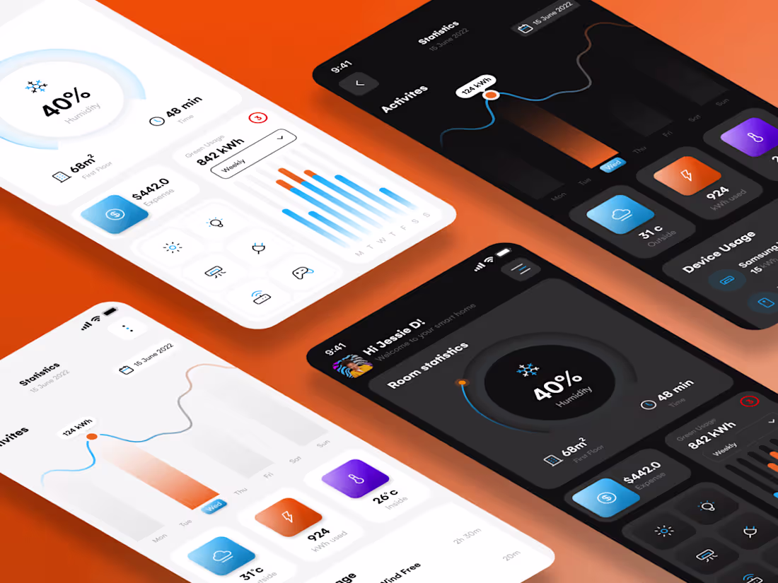 Cover image for Smart House Mobile App - UI/UX