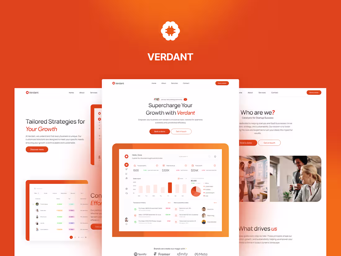 Cover image for Verdant: A SAAS/Startup website 