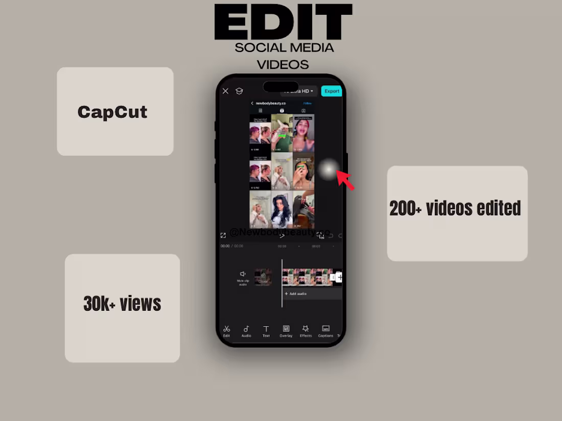 Cover image for Short form video editor for beauty company 
