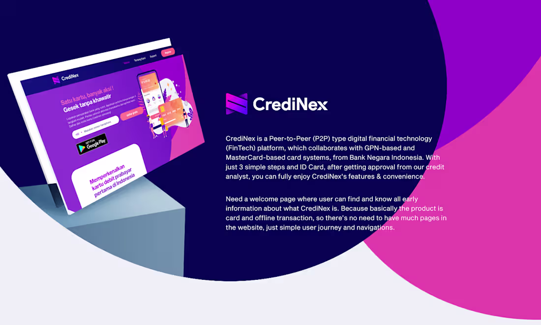Cover image for CrediNex Landing Page