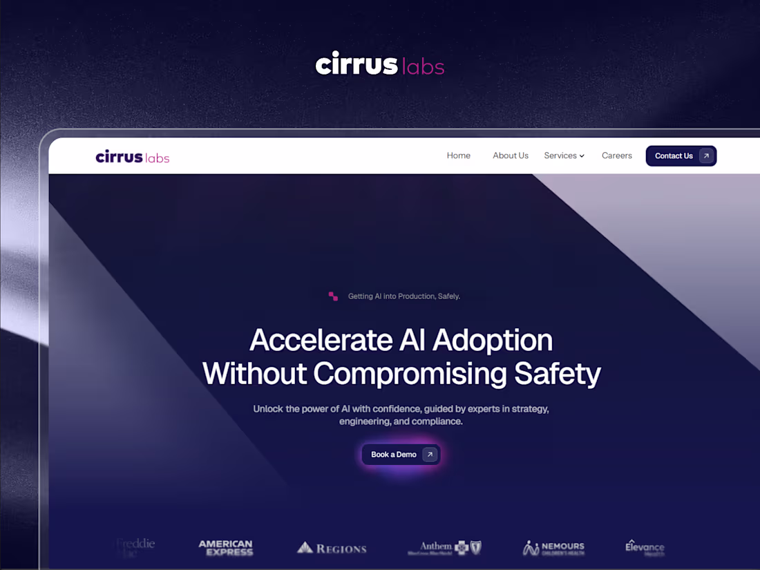 Cover image for CirrusLabs – Framer Website Redesign & Migration