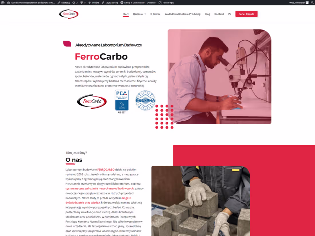 Cover image for Ferrocarbo Construction Laboratory
