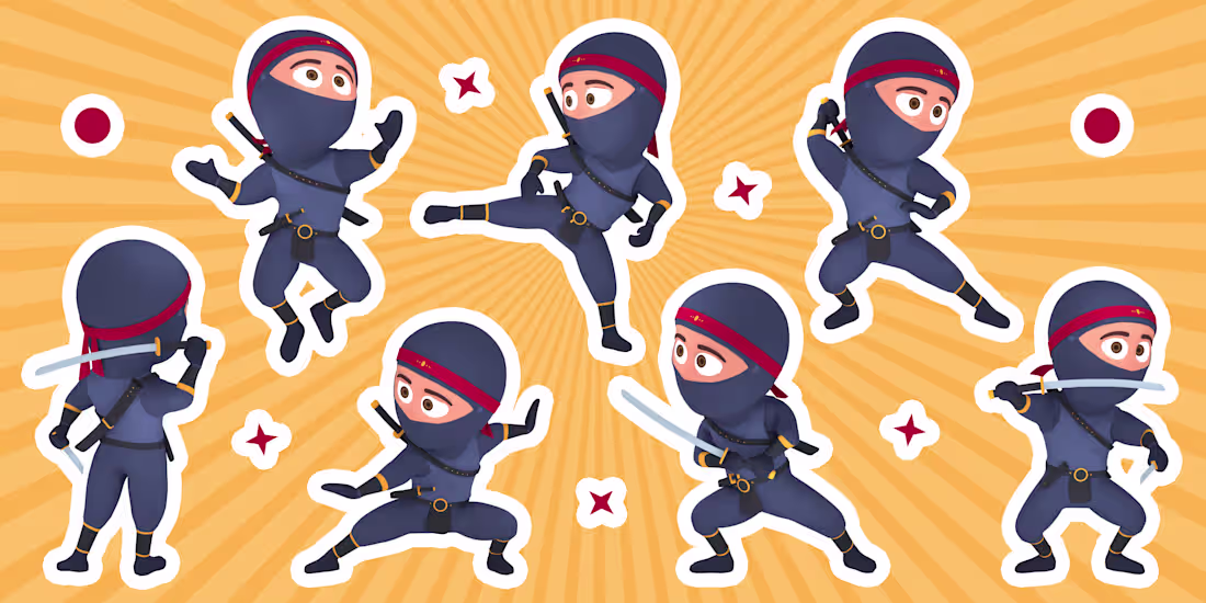 Cover image for Ninja Stickers. I made a