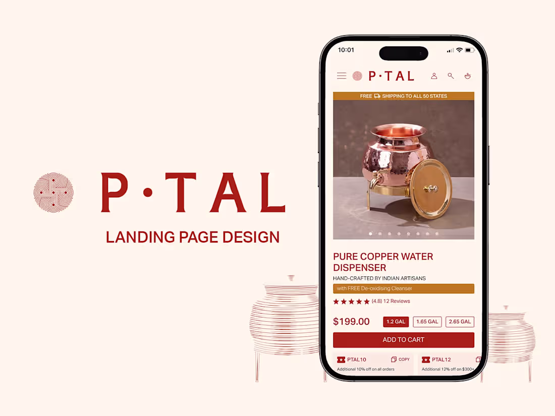 Cover image for Landing Page Redesign for P.TAL 