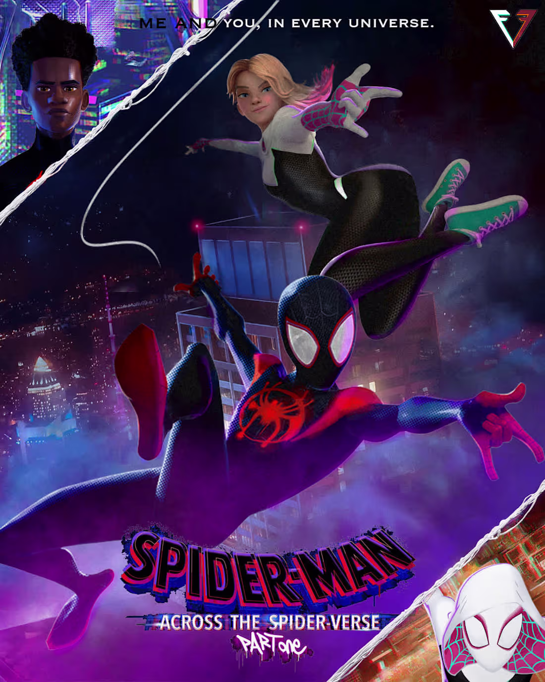 Cover image for Me and you in every universe. (Spiderman movie poster) 