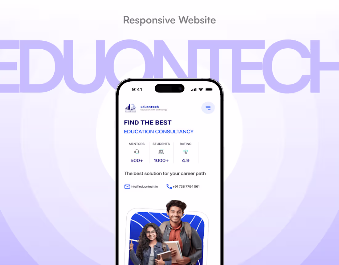 Cover image for Eduontech- The Education Consultancy responsive website