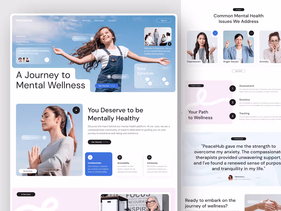 Cover image for Mental Health Clinic Website Design - Framer & Webflow