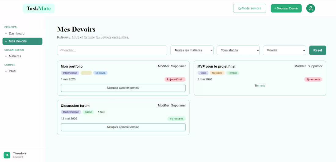 Cover image for TaskMate is a full-stack web