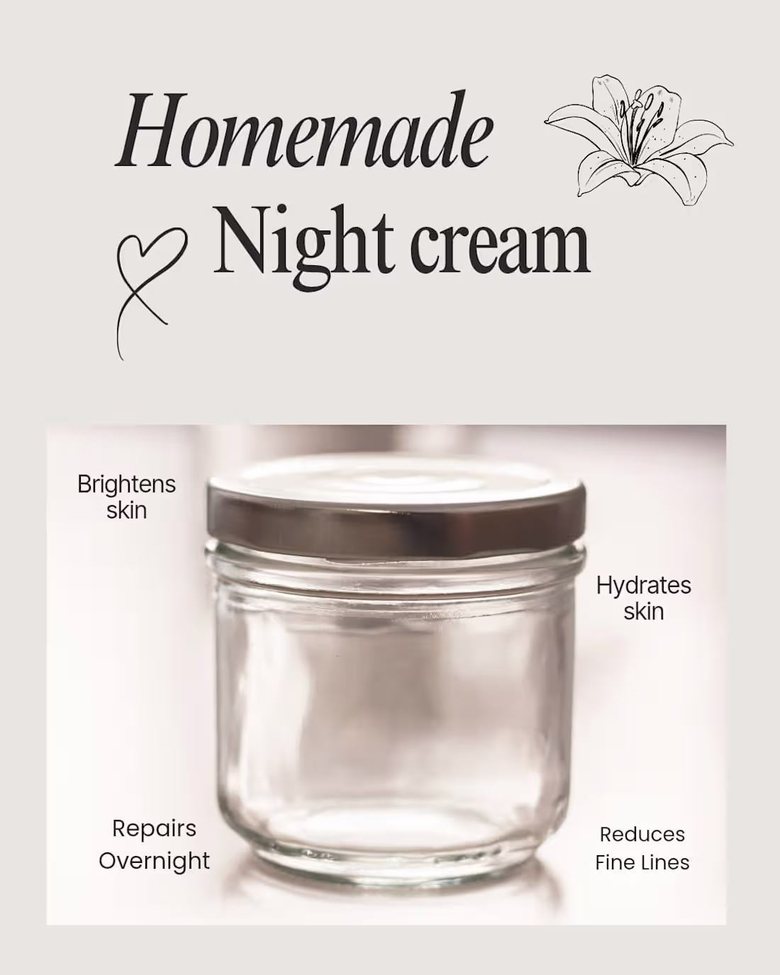 Cover image for Discover Homemade Night Cream for Flawless Skin