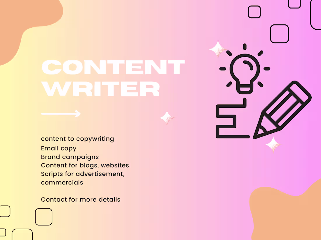 Cover image for Content writer