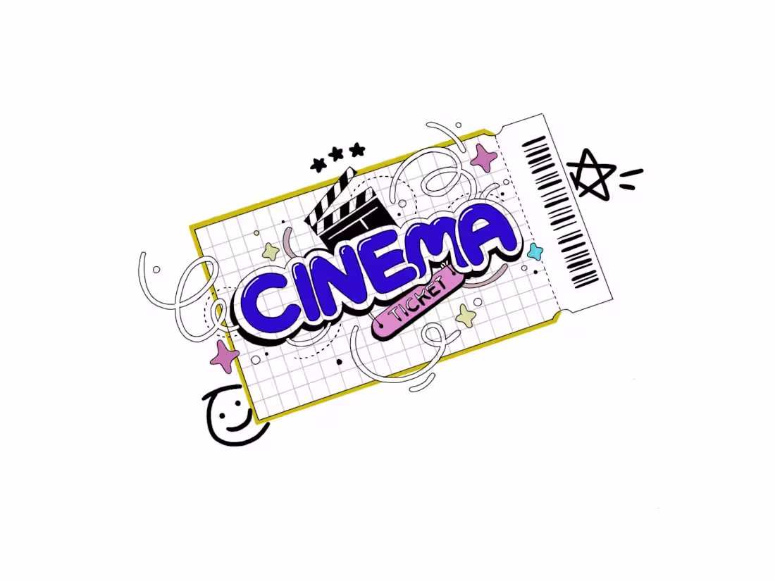 Cover image for Cinema Ticket Logo Design