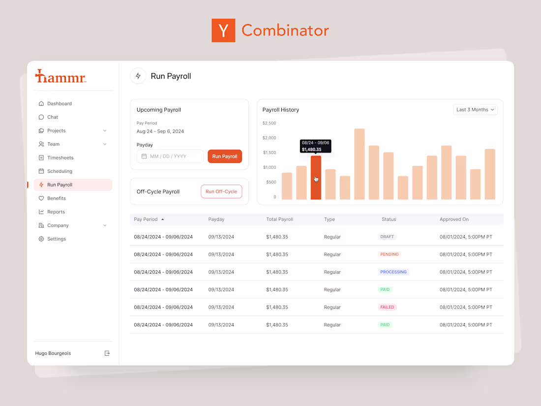 Cover image for YC-backed HR SaaS solution | Product design