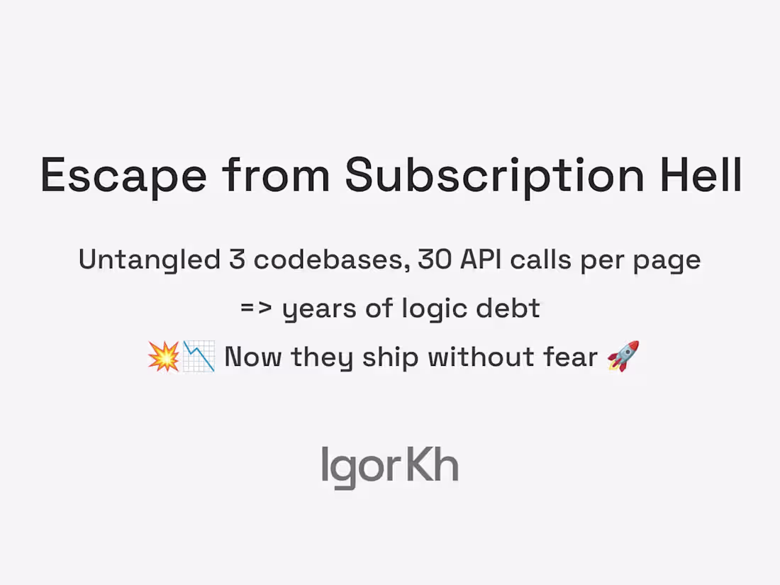 Cover image for Architecture Roadmap for Subscription Management Overhaul