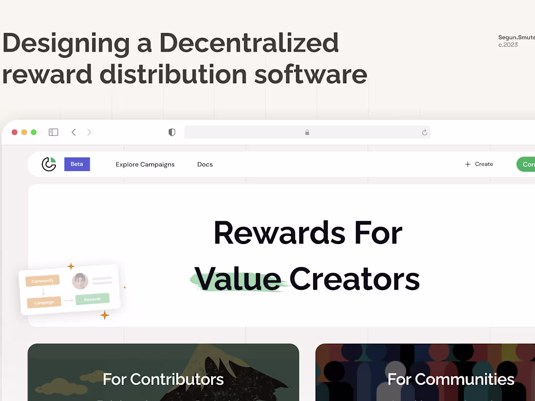 Cover image for End-to-End Design of CommonValue Web Experience