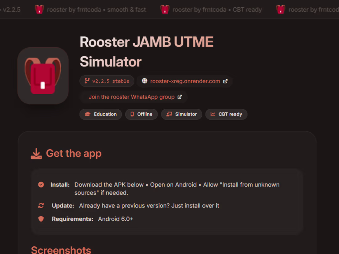 Cover image for Rooster cbt app is a