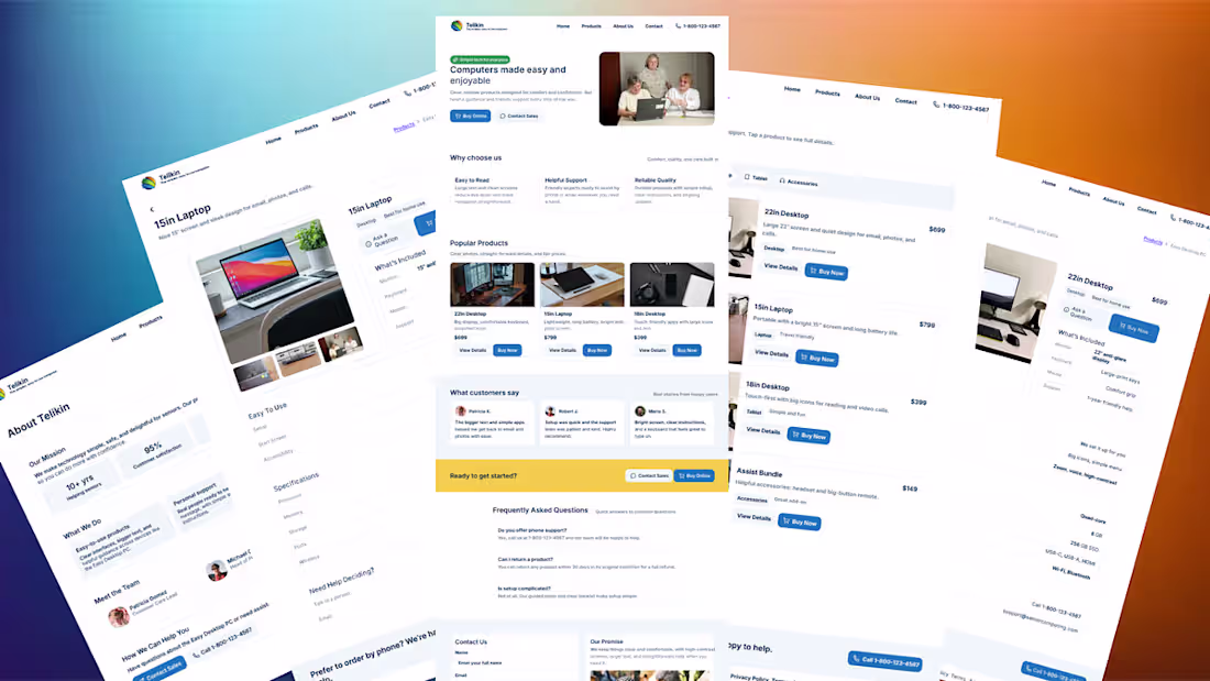 Cover image for Telikin Computers Website Redesign