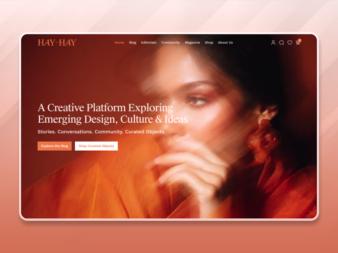 Cover image for HAY-HAY Shopify Store UI Design