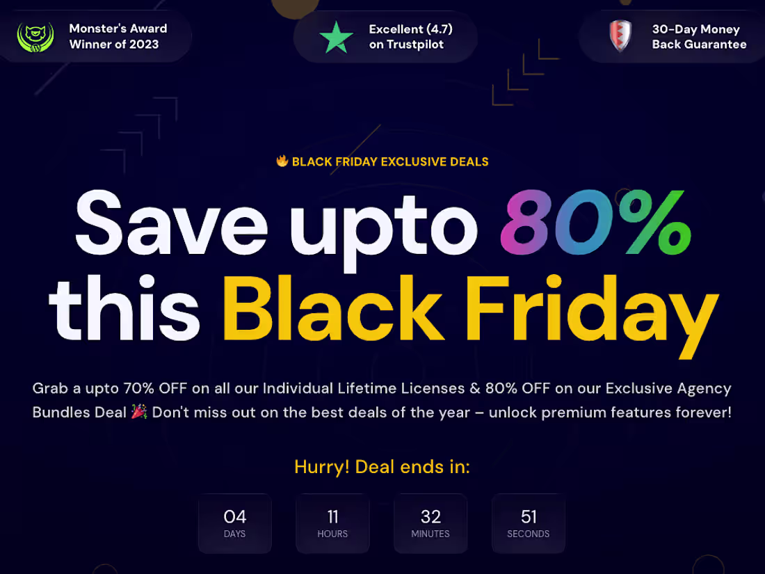 Cover image for Themefic Black Friday Page