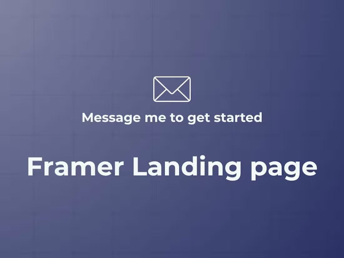 Cover image for Framer Landing page