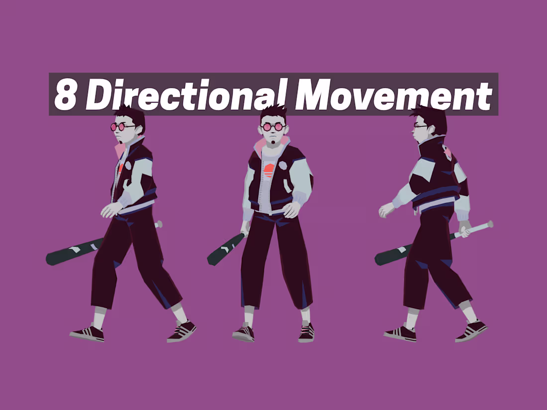 Cover image for Character Rigging and 8 Directional Movement Animation for Game.