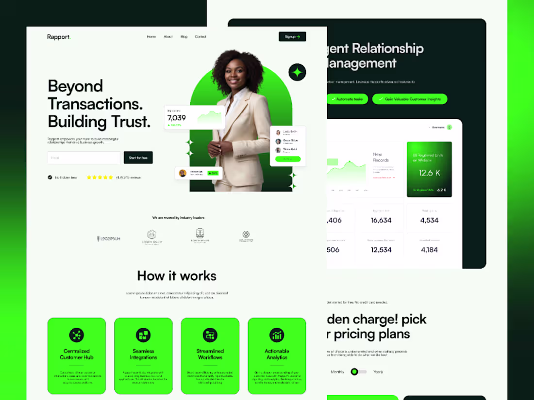 Cover image for Rapport - CRM UI Design