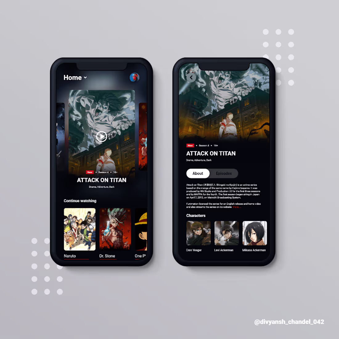 Cover image for Anime Streaming App Concept