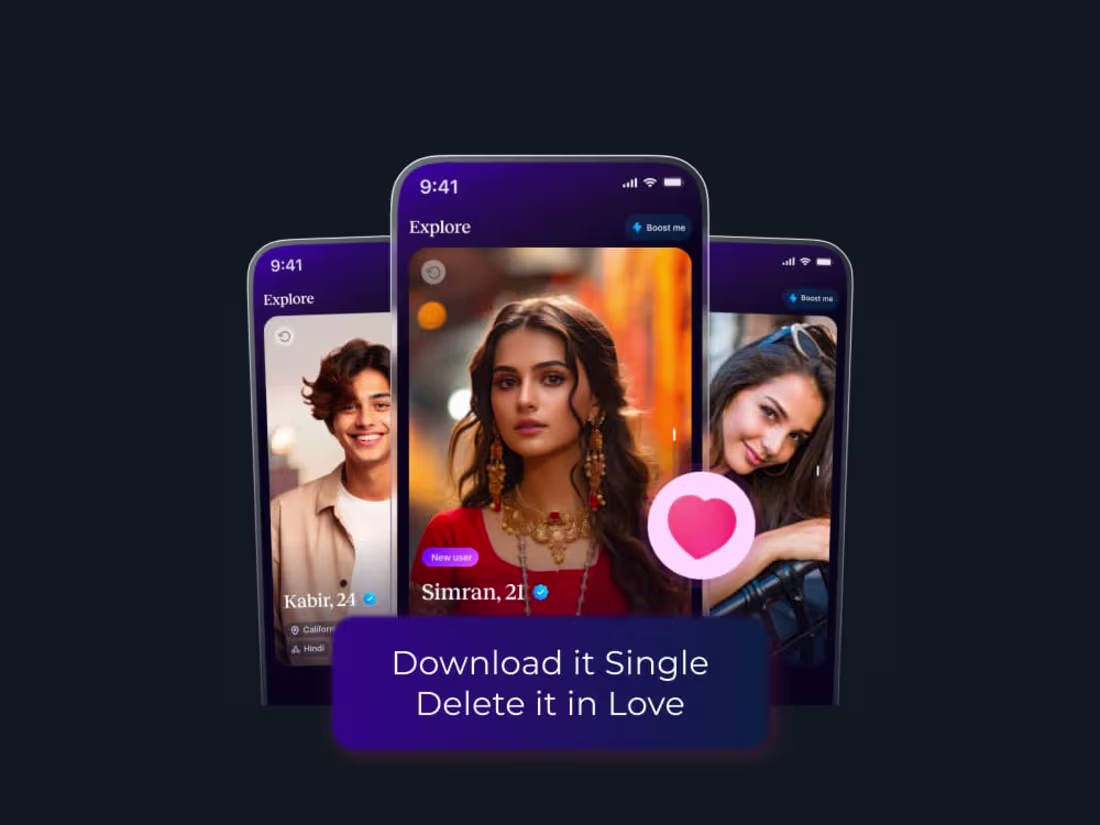 Cover image for Vinita - UX and UI design consultation for dating app 