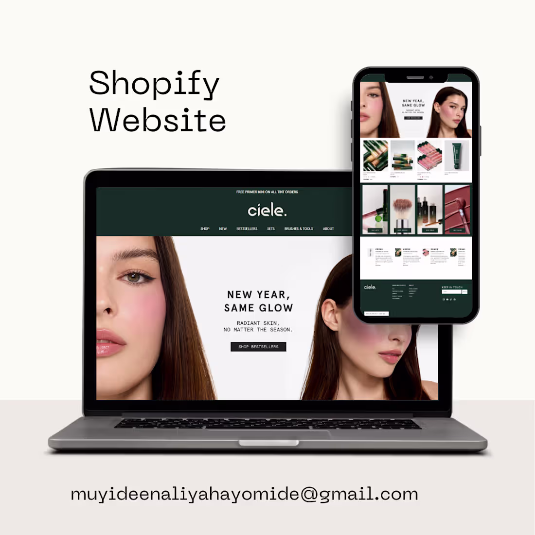 Cover image for Project Title: Cosmetics Shopify Store