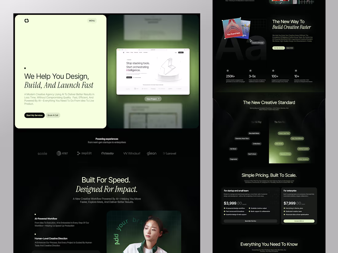 Cover image for Omaaga - AI Based Creative Agency Website