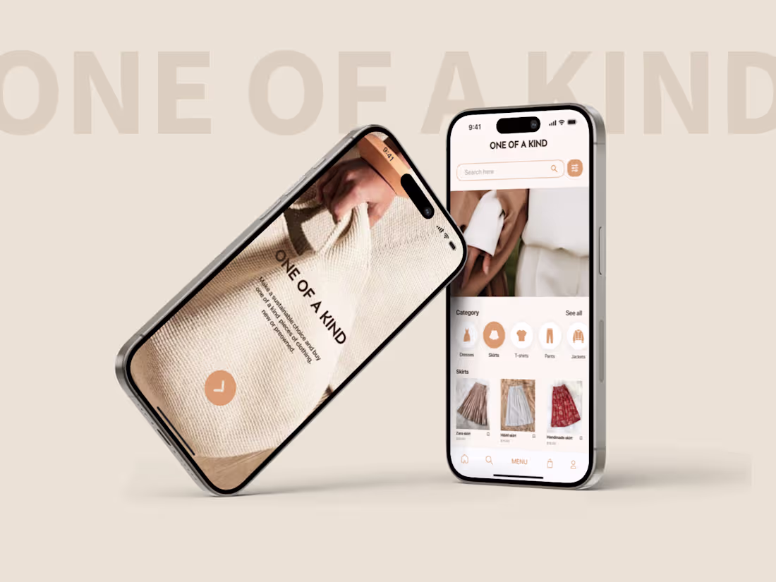 Cover image for Here’s a peek at One of a Kind, a mobile shopping app design...