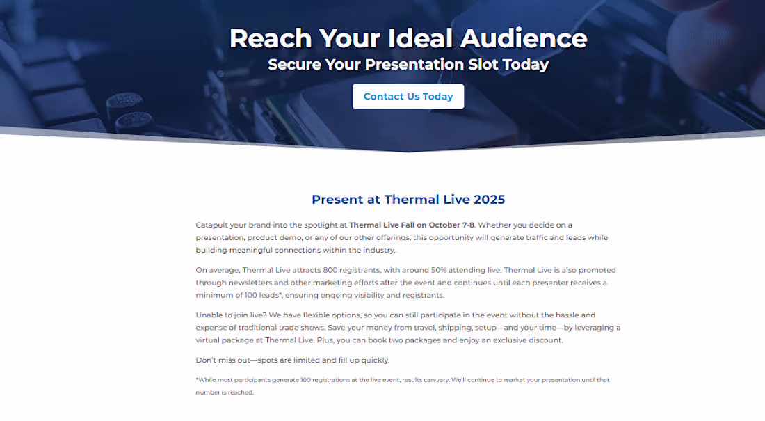 Cover image for Present at Thermal Live