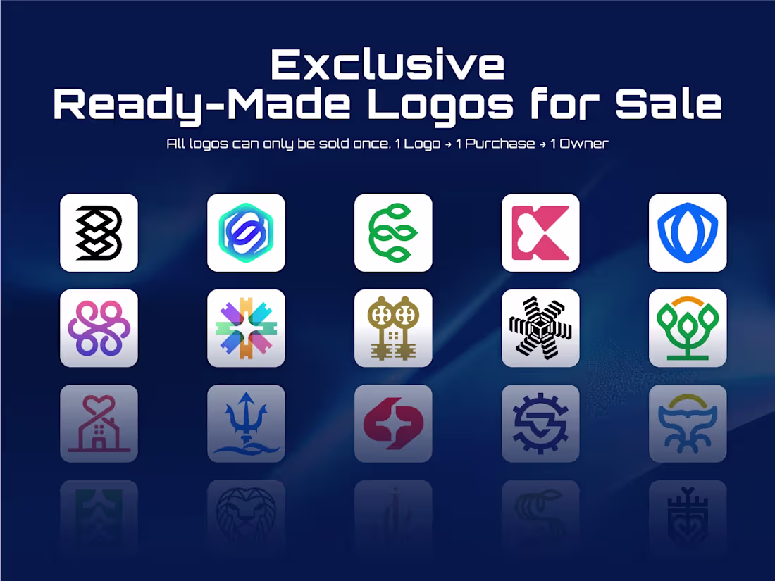 Cover image for Exclusive Ready-Made Logos for Sale | 1 Logo Design → 1 Owner