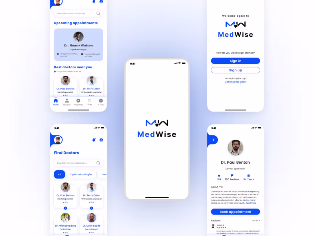 Cover image for MedWise app - UI UX design