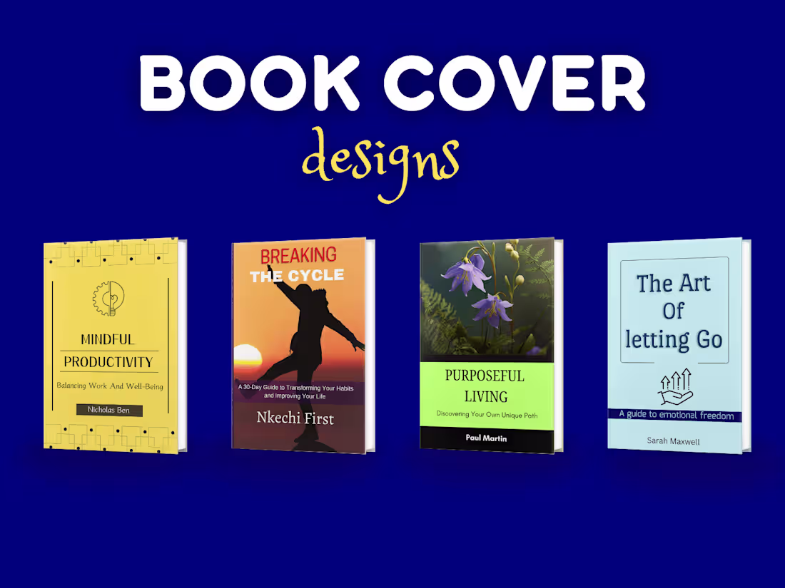 Cover image for Book cover design for ebooks and printing within 24 hours