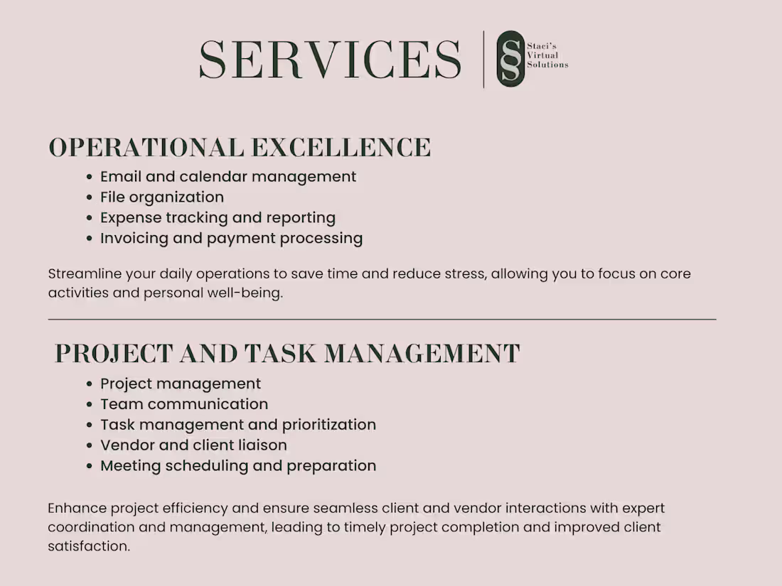Cover image for Project & Task Management Services